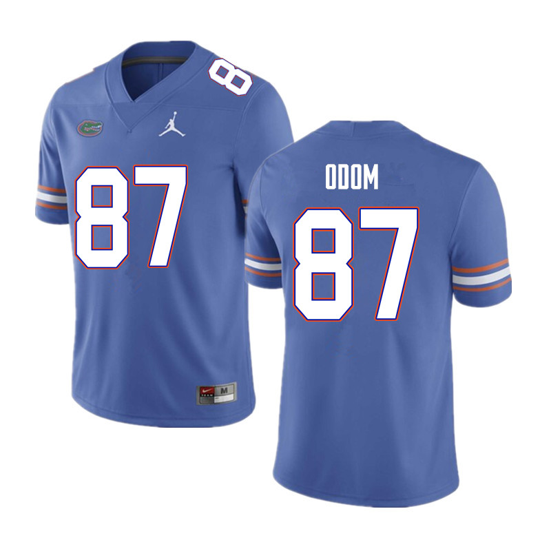 Men #87 Jonathan Odom Florida Gators College Football Jerseys Sale-Blue
